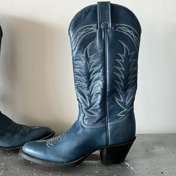 Rare Vintage Cowboy Boots- Blue - Picture 5 of 15